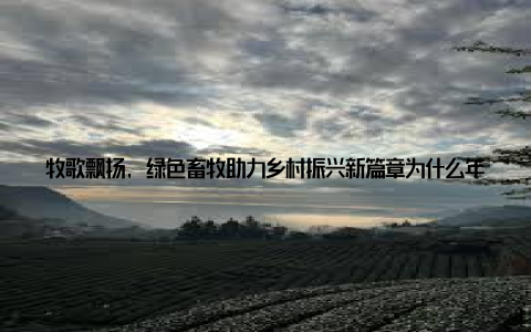 牧歌飘扬, 绿色畜牧助力乡村振兴新篇章为什么年轻人也要关注畜牧业发展? 提到农业, 你是否会想到金黄的麦田、硕果累累的果园? 其实, 畜牧业作为农业的重要组成部分, 正以绿色、可持续的发展理念, 引领着乡村振兴的新篇章