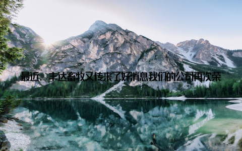 最近, 丰达畜牧又传来了好消息我们的公司再次荣获绿色养殖示范企业称号! 这个荣誉对我们来说意义非凡, 因为它是对我们多年来坚持绿色养殖、推动行业发展的肯定