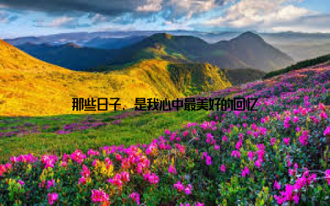 那些日子, 是我心中最美好的回忆