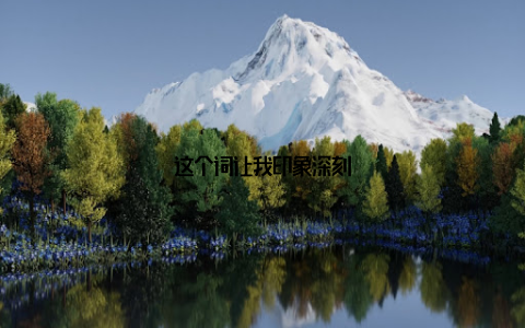 这个词让我印象深刻