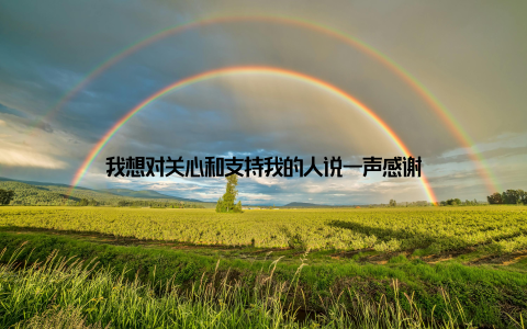 我想对关心和支持我的人说一声感谢