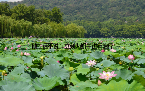 他二话不说, 立刻为奶牛进行治疗