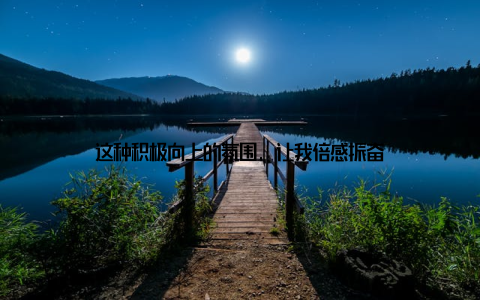 这种积极向上的氛围, 让我倍感振奋