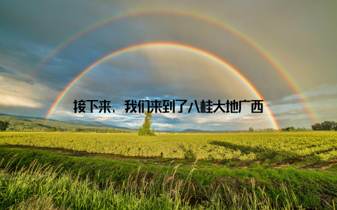 接下来, 我们来到了八桂大地广西