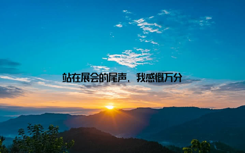 站在展会的尾声, 我感慨万分