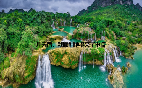 几天后, 我顺利地提交了申请