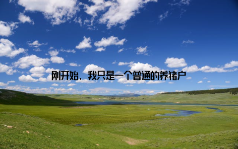 刚开始, 我只是一个普通的养猪户