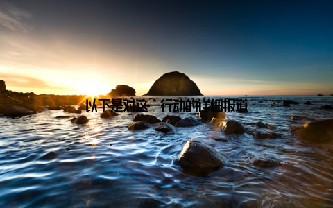 以下是对这一行动的详细报道