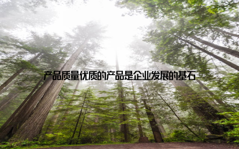 产品质量优质的产品是企业发展的基石