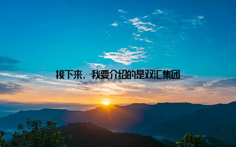 接下来, 我要介绍的是双汇集团