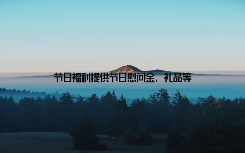 节日福利提供节日慰问金、礼品等