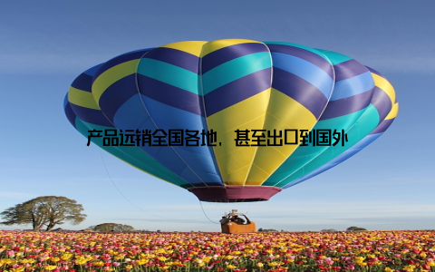 产品远销全国各地, 甚至出口到国外